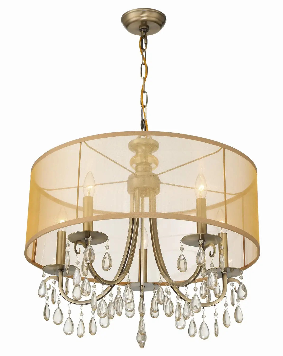 CRYSTORAMA, HAMPTON DRUM SHADE CHANDELIER, CHANDELIER LIGHT
