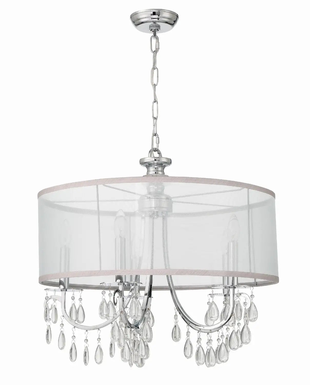 CRYSTORAMA, HAMPTON DRUM SHADE CHANDELIER, CHANDELIER LIGHT
