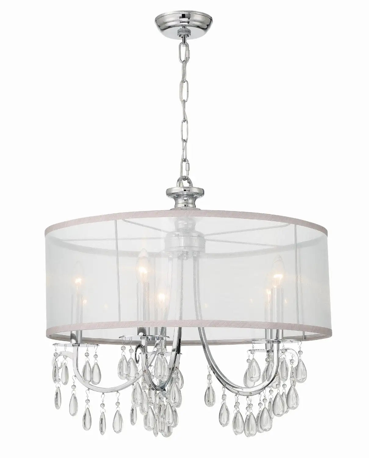 CRYSTORAMA, HAMPTON DRUM SHADE CHANDELIER, CHANDELIER LIGHT
