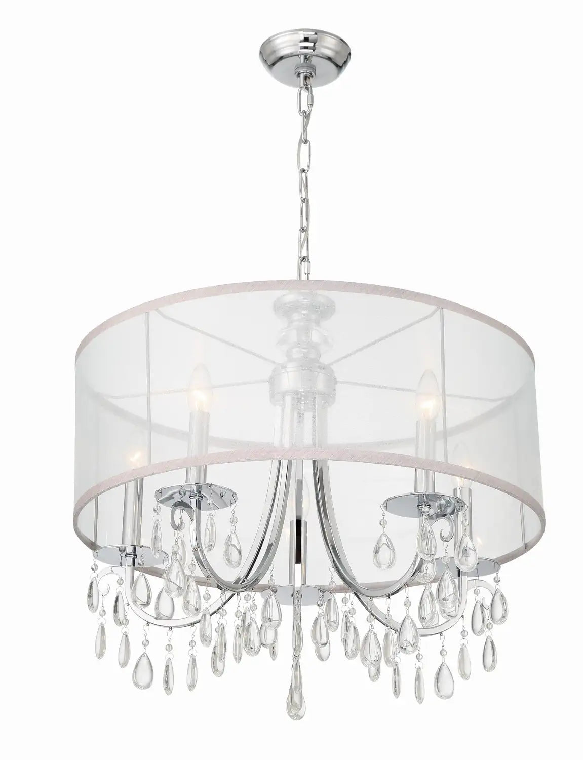 CRYSTORAMA, HAMPTON DRUM SHADE CHANDELIER, CHANDELIER LIGHT