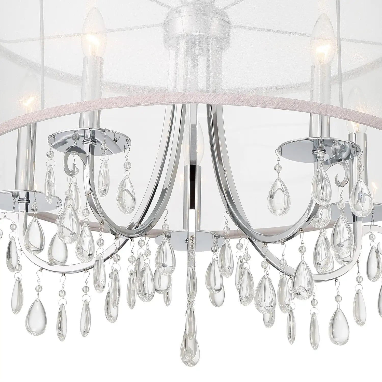 CRYSTORAMA, HAMPTON DRUM SHADE CHANDELIER, CHANDELIER LIGHT