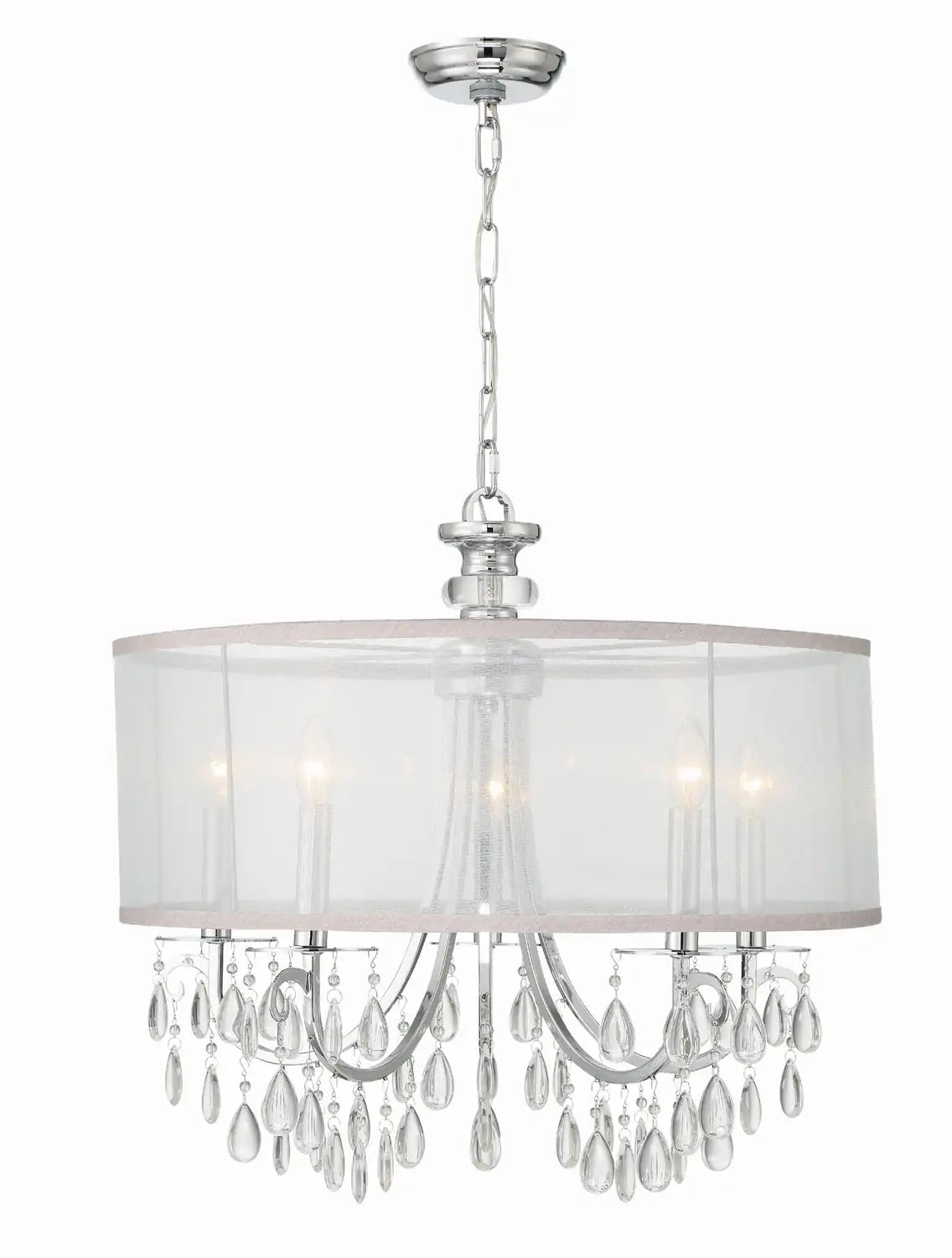 CRYSTORAMA, HAMPTON DRUM SHADE CHANDELIER, CHANDELIER LIGHT