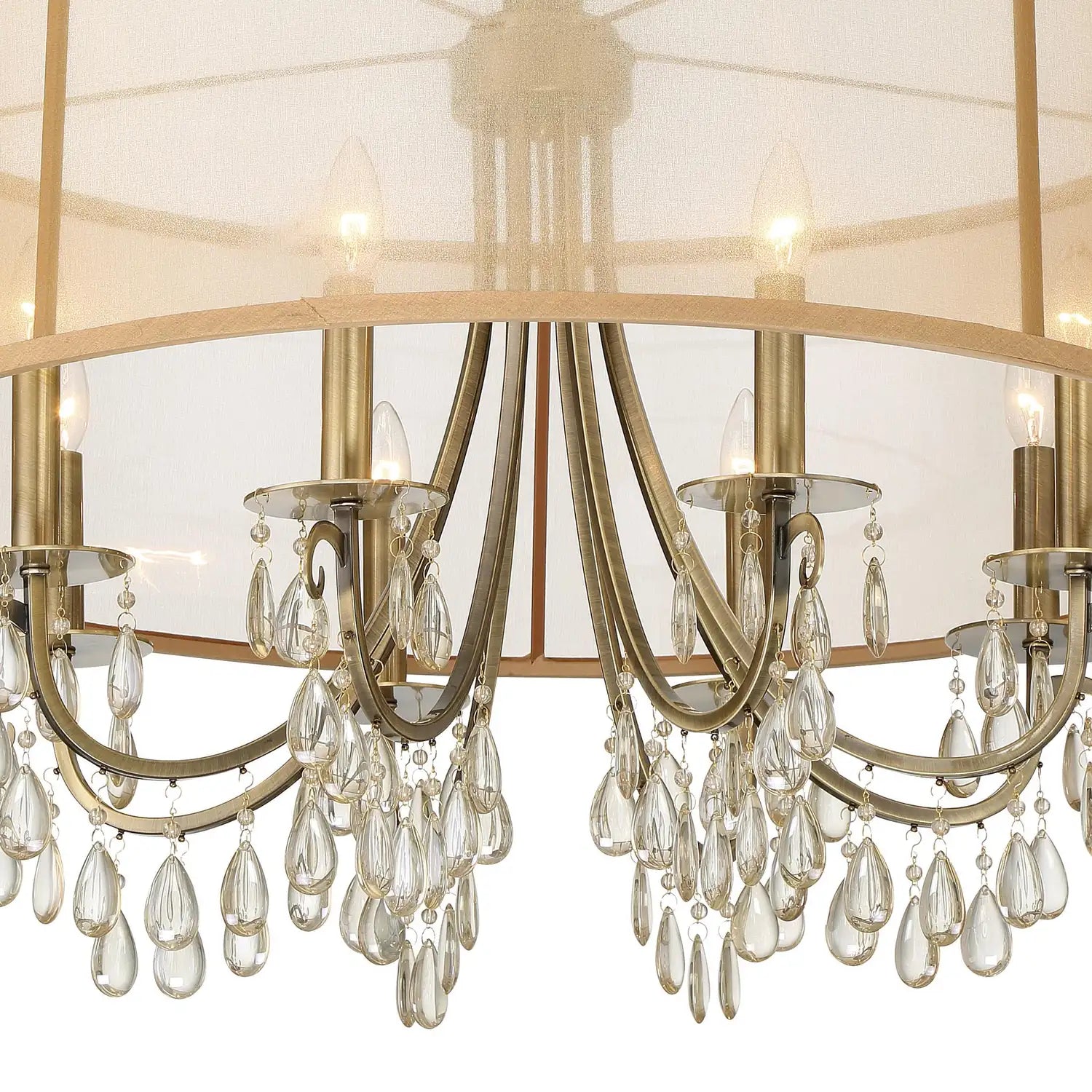 CRYSTORAMA, HAMPTON DRUM SHADE CHANDELIER, CHANDELIER LIGHT