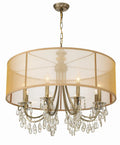 CRYSTORAMA, HAMPTON DRUM SHADE CHANDELIER, CHANDELIER LIGHT