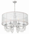 CRYSTORAMA, HAMPTON DRUM SHADE CHANDELIER, CHANDELIER LIGHT