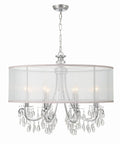 CRYSTORAMA, HAMPTON DRUM SHADE CHANDELIER, CHANDELIER LIGHT