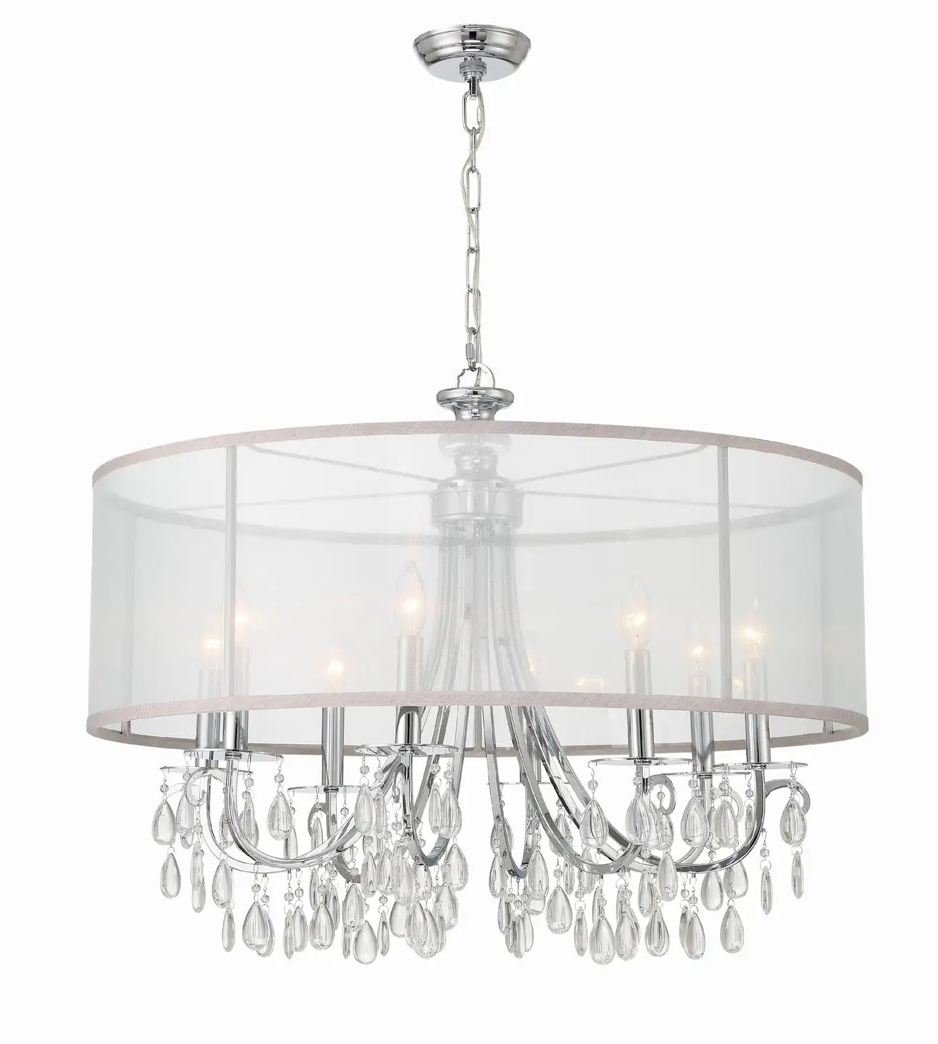 CRYSTORAMA, HAMPTON DRUM SHADE CHANDELIER, CHANDELIER LIGHT