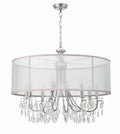 CRYSTORAMA, HAMPTON DRUM SHADE CHANDELIER, CHANDELIER LIGHT