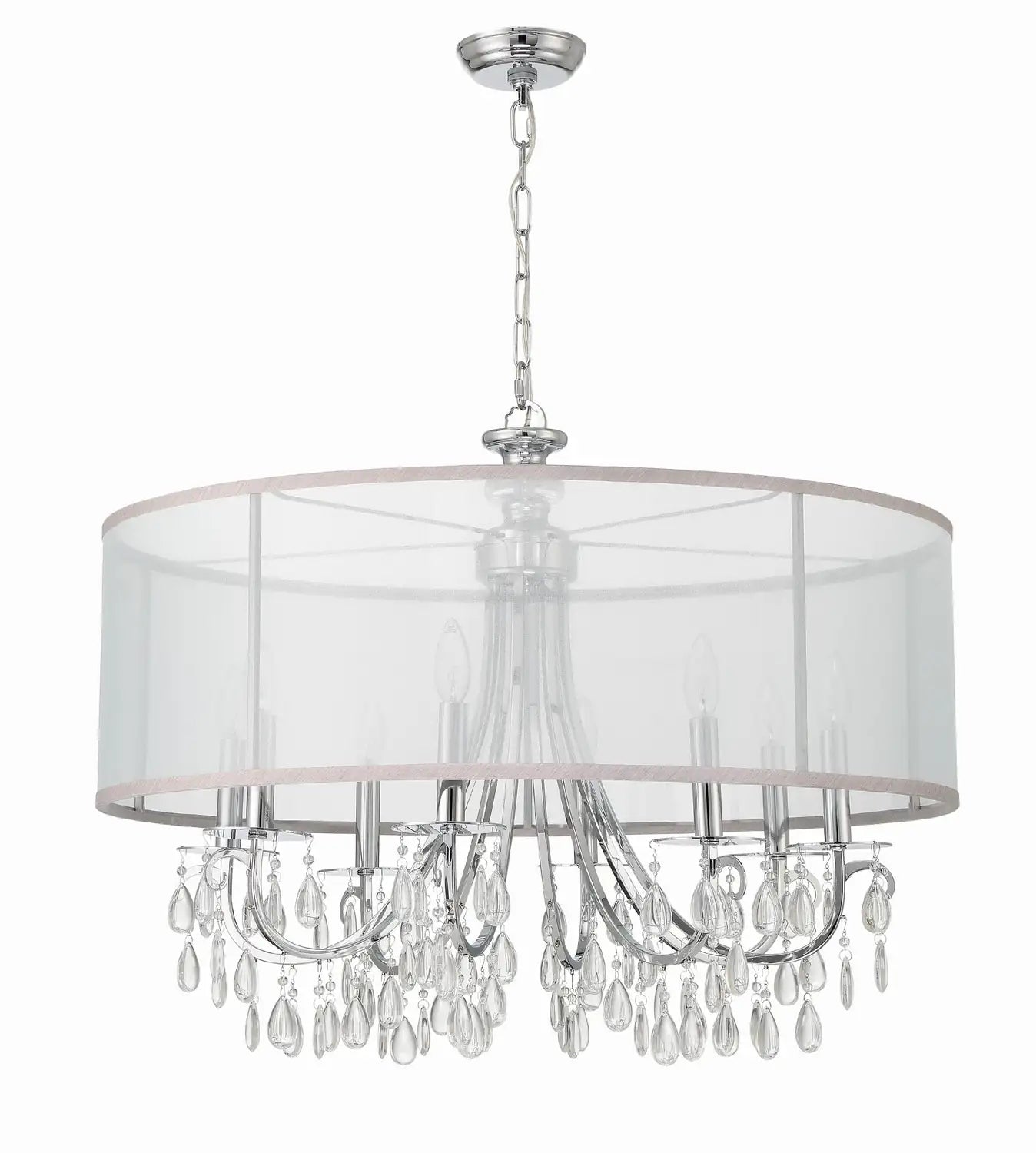 CRYSTORAMA, HAMPTON DRUM SHADE CHANDELIER, CHANDELIER LIGHT