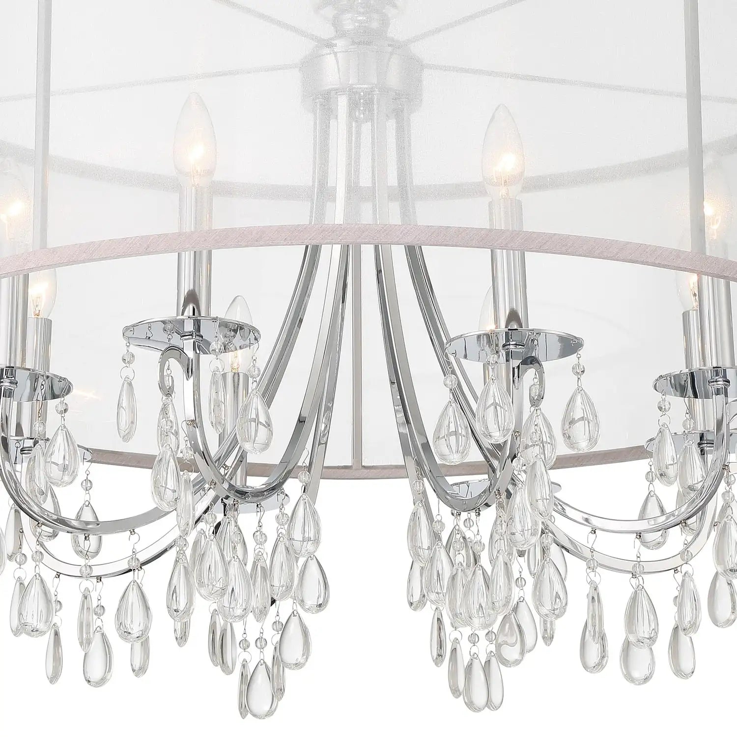 CRYSTORAMA, HAMPTON DRUM SHADE CHANDELIER, CHANDELIER LIGHT
