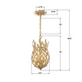 CRYSTORAMA, BROCHE 3 LIGHT MINI PENDANT, PENDANT LIGHT
