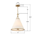 CRYSTORAMA, BROCHE 4 LIGHT MINI PENDANT, PENDANT LIGHT