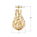 CRYSTORAMA, BROCHE SEMI FLUSH MOUNT, FLUSH MOUNT CEILING LIGHTS