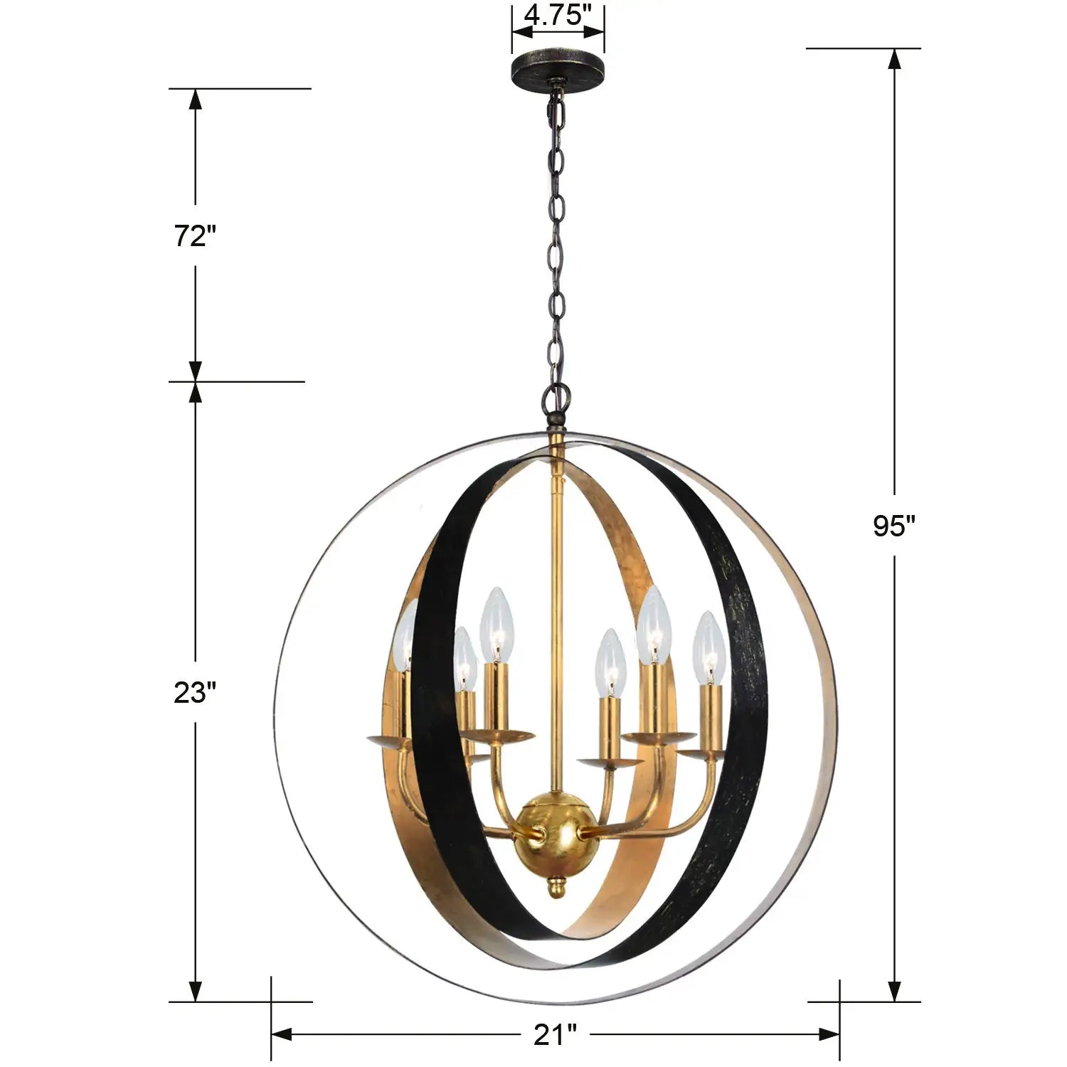CRYSTORAMA, LUNA SPHERE CHANDELIER, CHANDELIER LIGHT