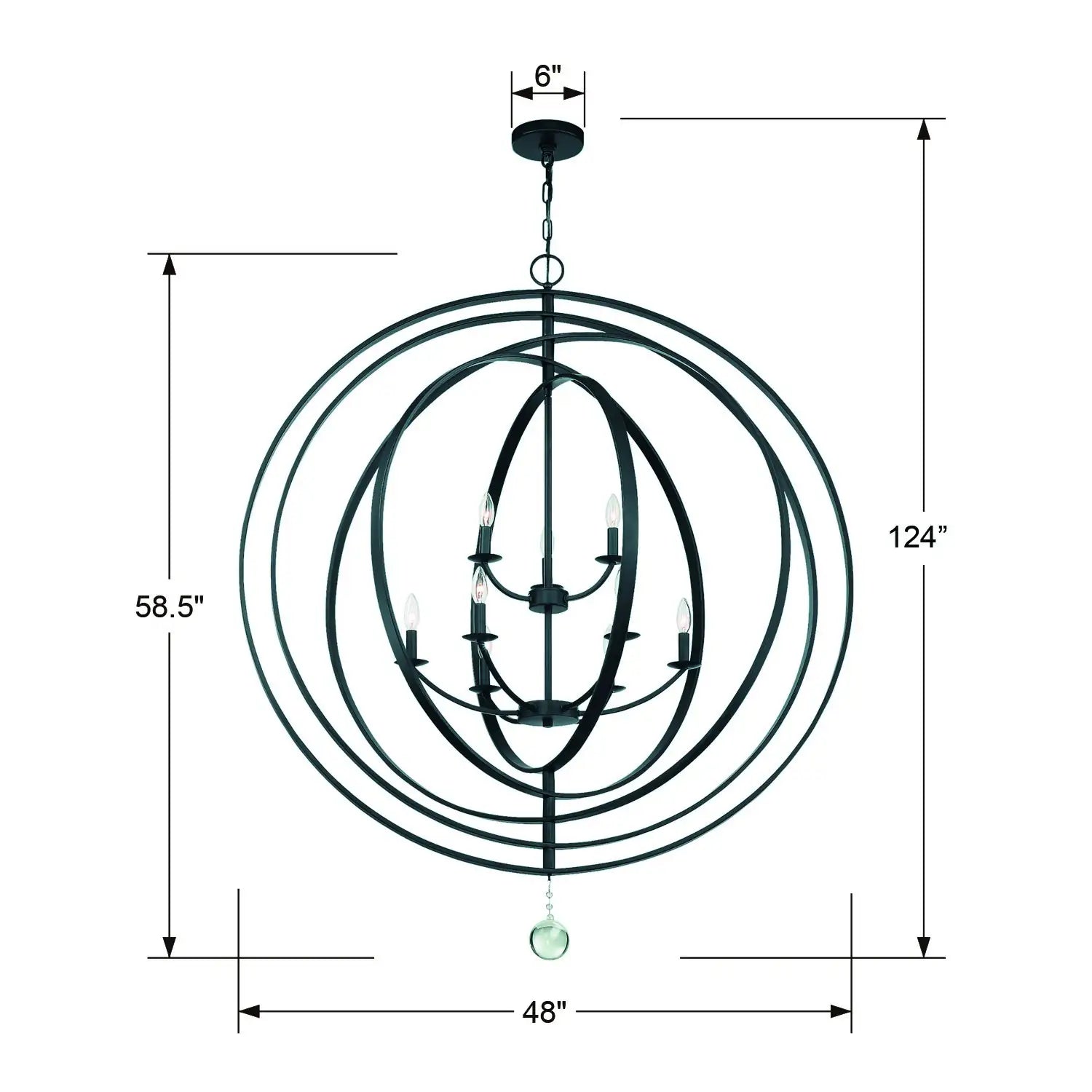 CRYSTORAMA, LUNA CHANDELIER, CHANDELIER LIGHT
