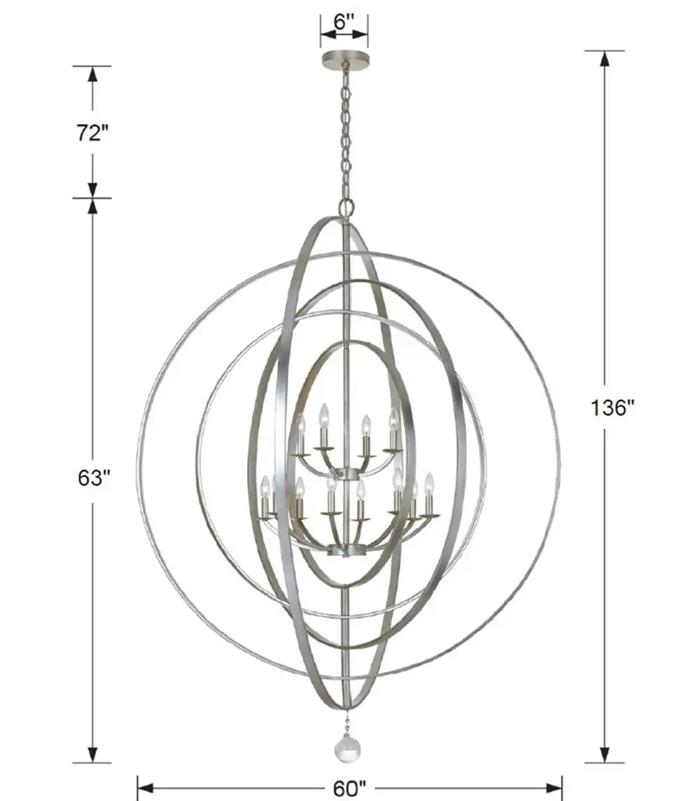 CRYSTORAMA, LUNA CHANDELIER, CHANDELIER LIGHT