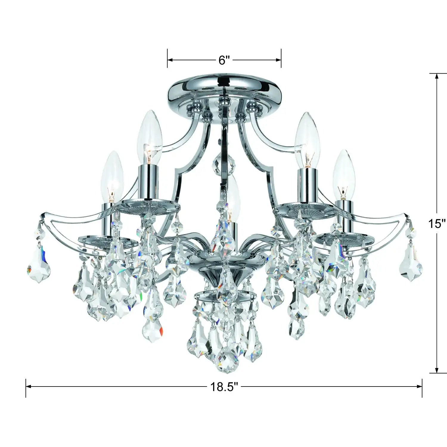CRYSTORAMA, CEDAR SEMI FLUSH MOUNT, FLUSH MOUNT CEILING LIGHTS
