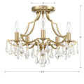 CRYSTORAMA, CEDAR SEMI FLUSH MOUNT, FLUSH MOUNT CEILING LIGHTS