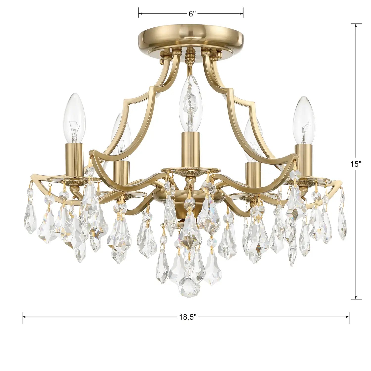 CRYSTORAMA, CEDAR SEMI FLUSH MOUNT, FLUSH MOUNT CEILING LIGHTS