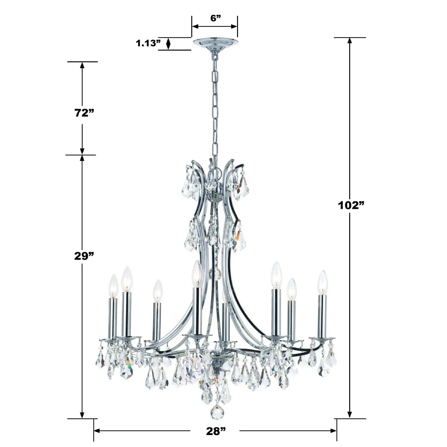 CRYSTORAMA, CEDAR CHANDELIER, CHANDELIER LIGHT