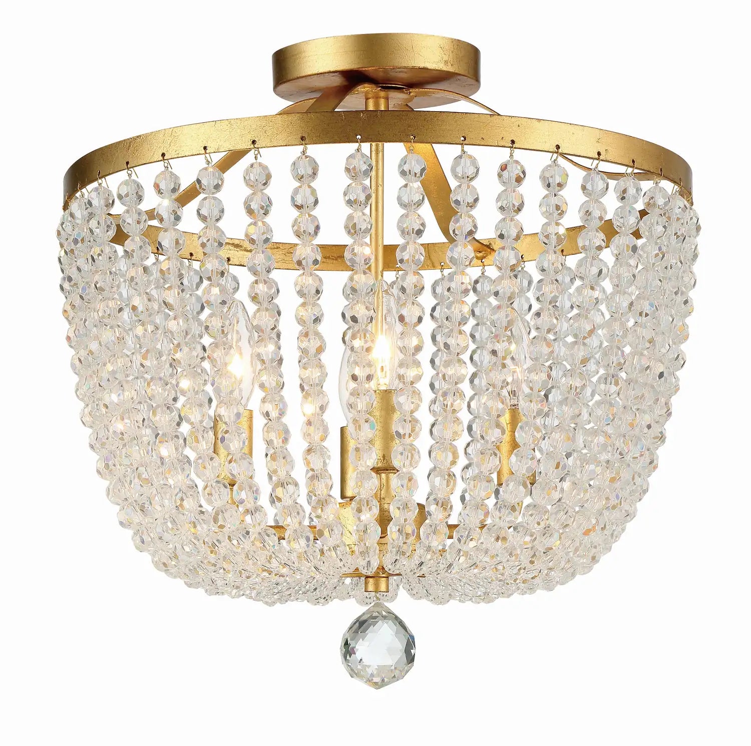 CRYSTORAMA, RYLEE SEMI FLUSH MOUNT, FLUSH MOUNT CEILING LIGHTS
