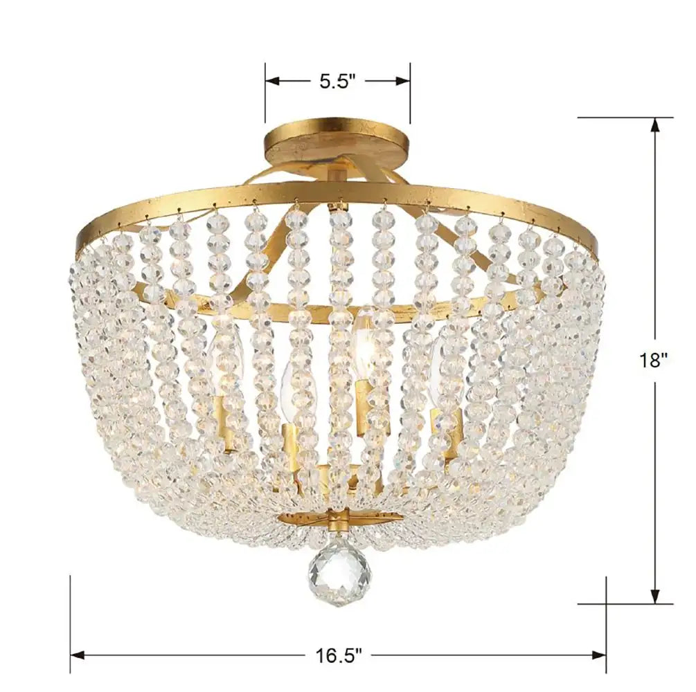 CRYSTORAMA, RYLEE SEMI FLUSH MOUNT, FLUSH MOUNT CEILING LIGHTS