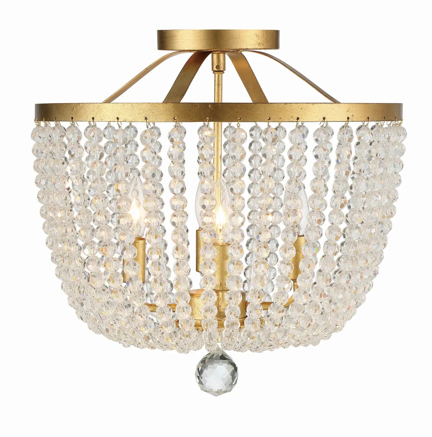 CRYSTORAMA, RYLEE SEMI FLUSH MOUNT, FLUSH MOUNT CEILING LIGHTS