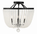 CRYSTORAMA, RYLEE FROSTED BEADS SEMI FLUSH MOUNT, FLUSH MOUNT CEILING LIGHTS