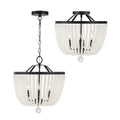 CRYSTORAMA, RYLEE FROSTED BEADS SEMI FLUSH MOUNT, FLUSH MOUNT CEILING LIGHTS