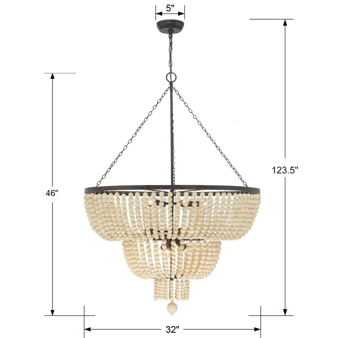 CRYSTORAMA, RYLEE FORGED CHANDELIER, CHANDELIER LIGHT