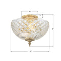 CRYSTORAMA, MILTON SEMI FLUSH MOUNT, FLUSH MOUNT CEILING LIGHTS