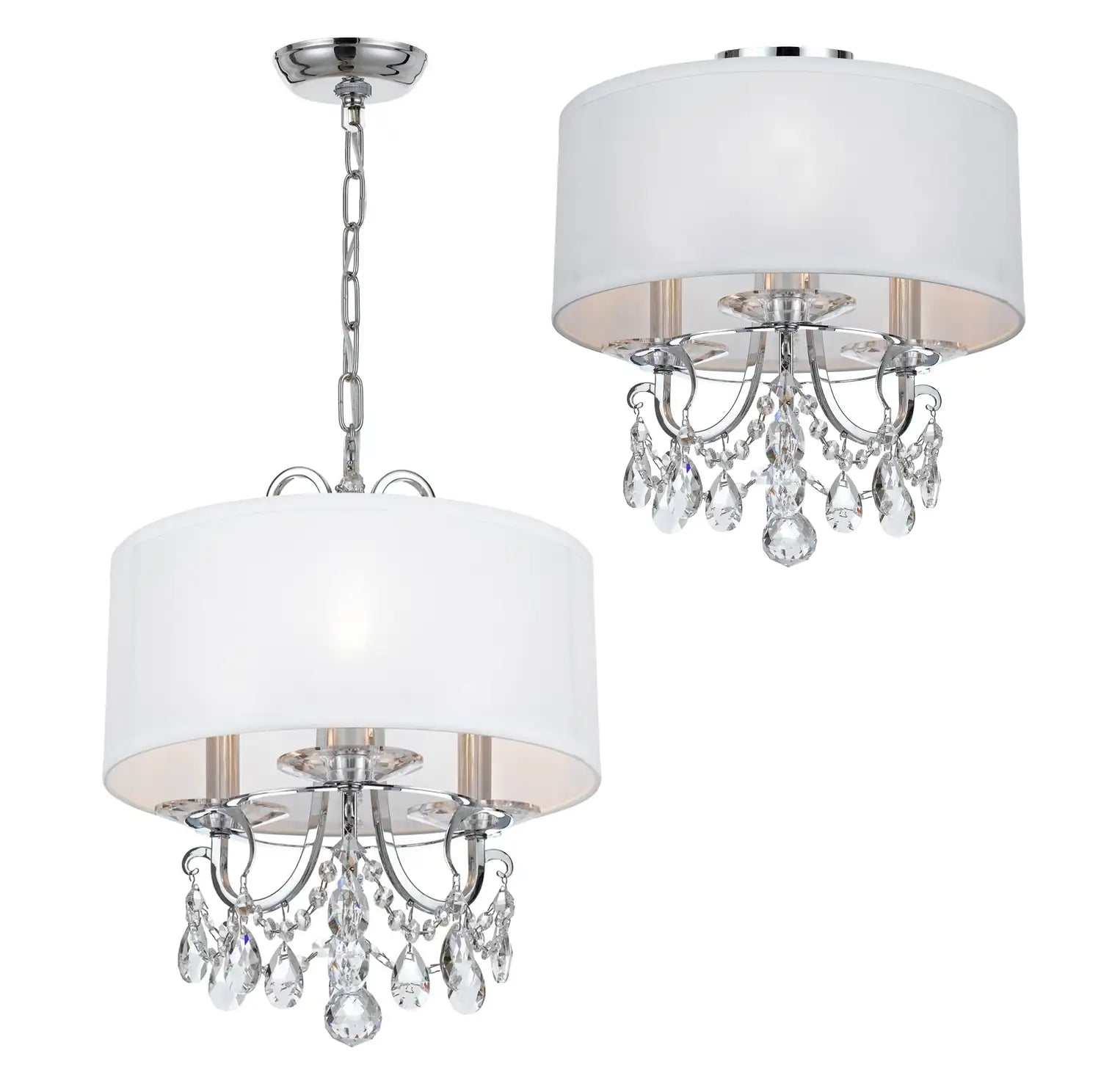 CRYSTORAMA, OTHELLO SEMI FLUSH MOUNT, FLUSH MOUNT CEILING LIGHTS