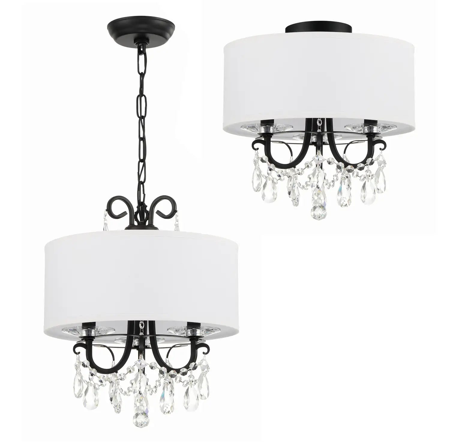 CRYSTORAMA, OTHELLO SEMI FLUSH MOUNT, FLUSH MOUNT CEILING LIGHTS