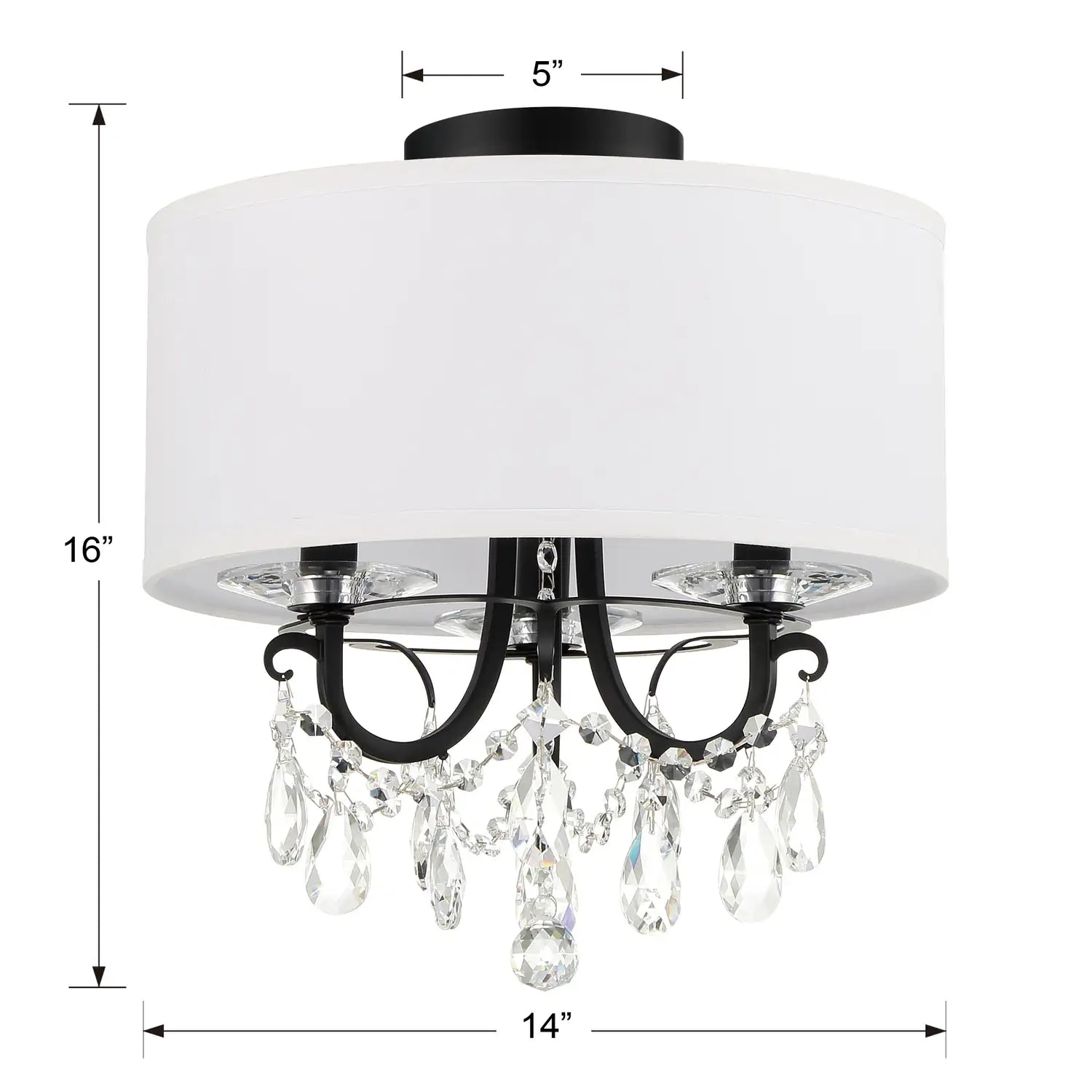 CRYSTORAMA, OTHELLO SEMI FLUSH MOUNT, FLUSH MOUNT CEILING LIGHTS