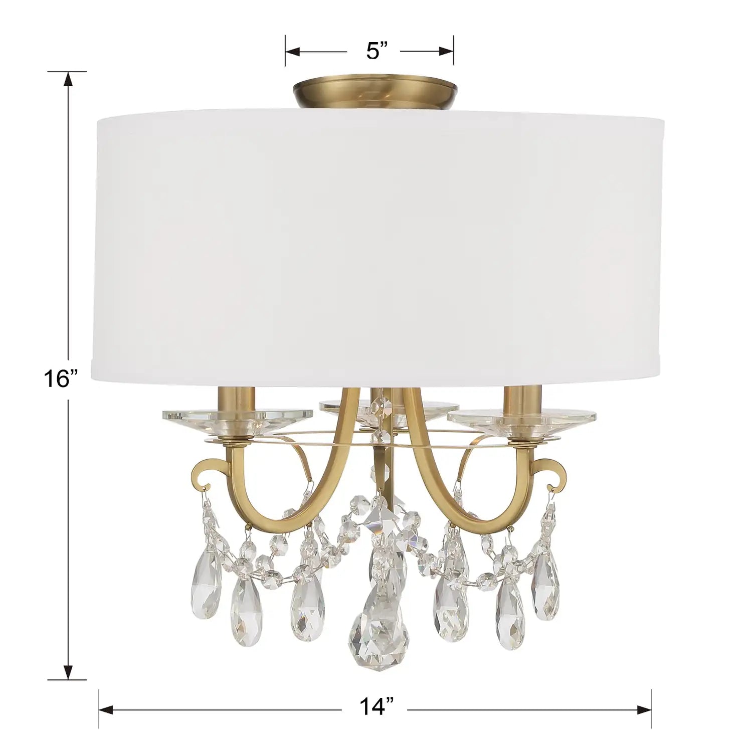 CRYSTORAMA, OTHELLO SEMI FLUSH MOUNT, FLUSH MOUNT CEILING LIGHTS