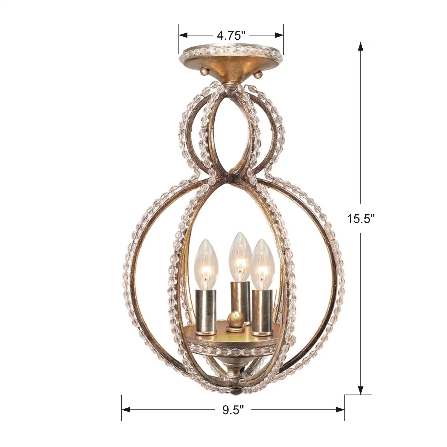 CRYSTORAMA, GARLAND SEMI FLUSH MOUNT, FLUSH MOUNT CEILING LIGHTS