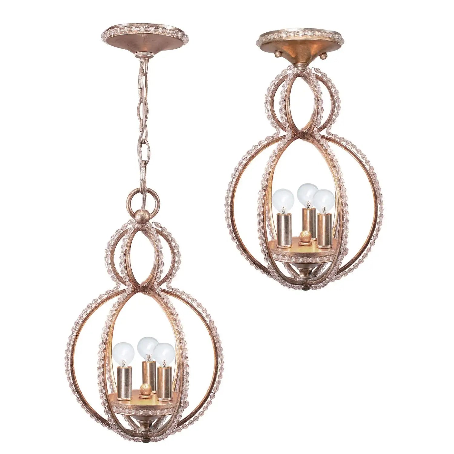 CRYSTORAMA, GARLAND SEMI FLUSH MOUNT, FLUSH MOUNT CEILING LIGHTS