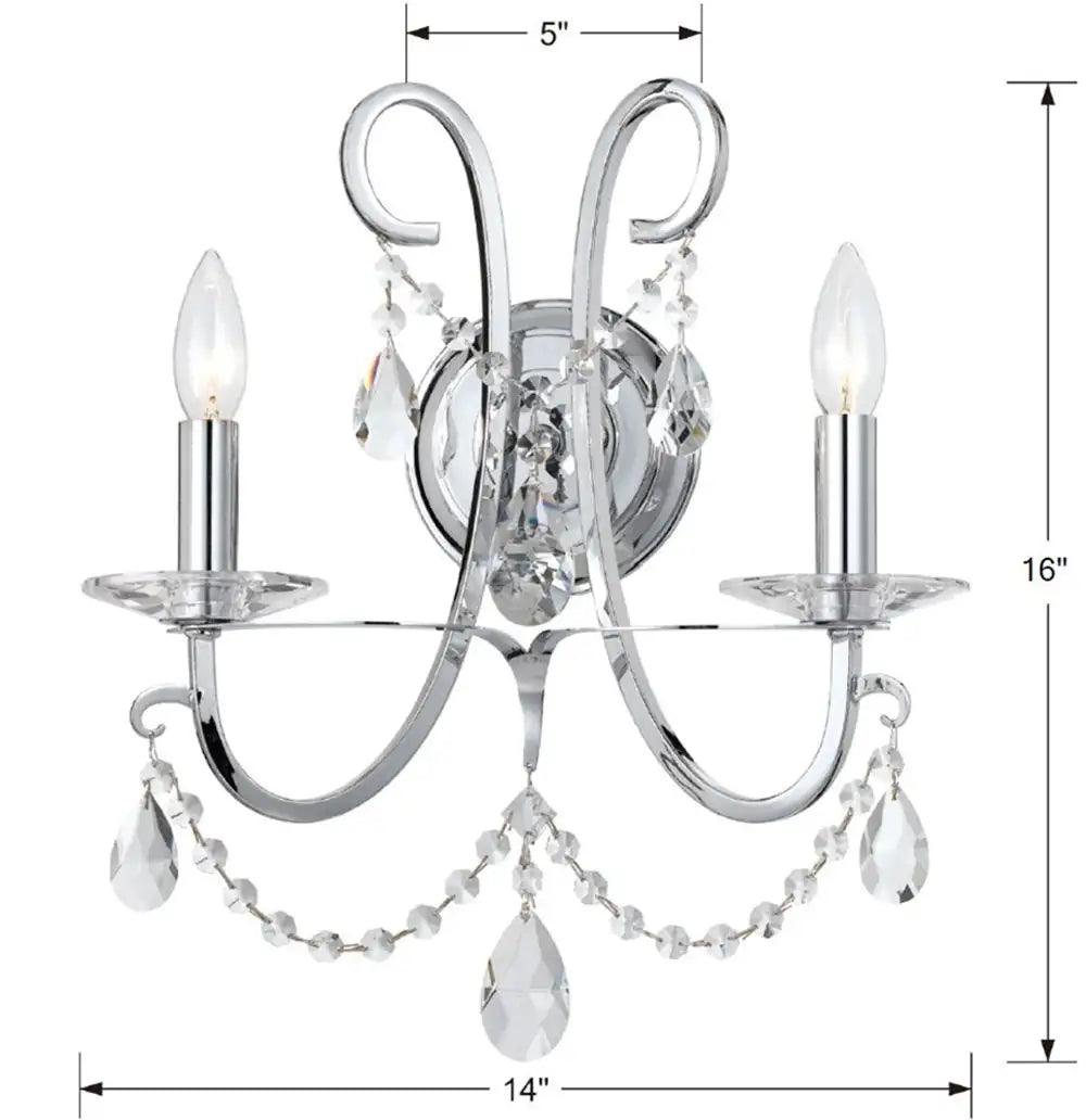 CRYSTORAMA, OTHELLO SCONCE, WALL SCONCES