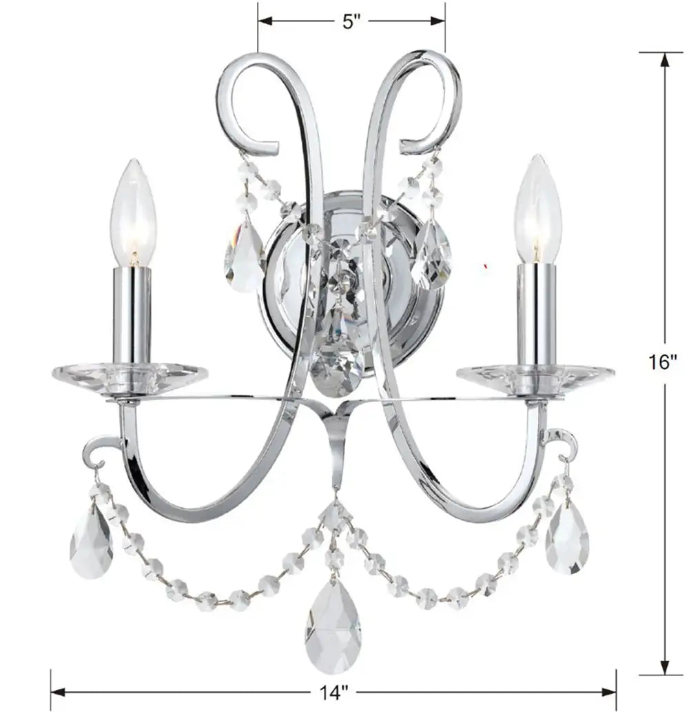 CRYSTORAMA, OTHELLO SCONCE, WALL SCONCES