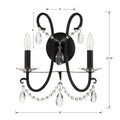 CRYSTORAMA, OTHELLO SCONCE, WALL SCONCES