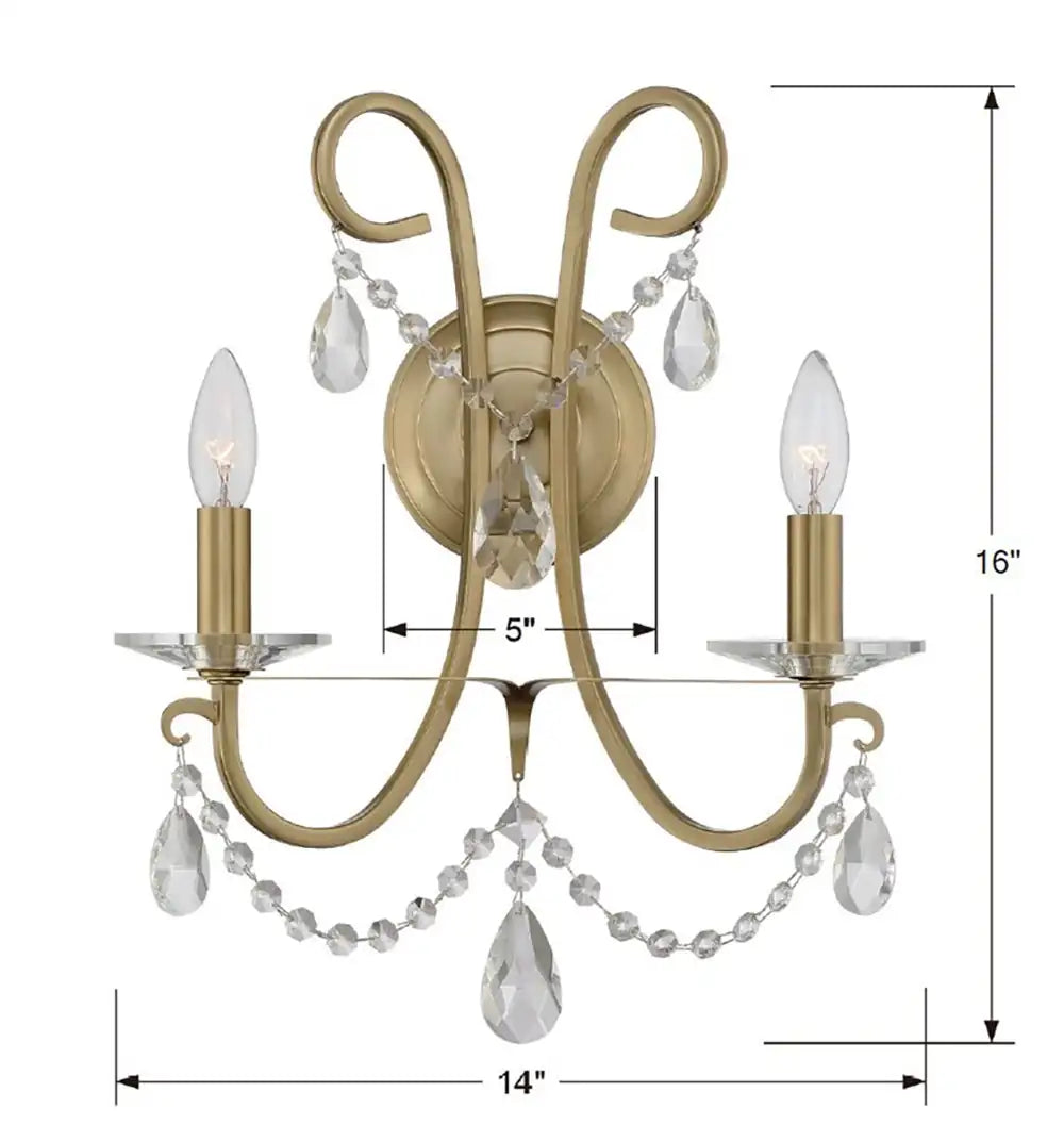 CRYSTORAMA, OTHELLO SCONCE, WALL SCONCES