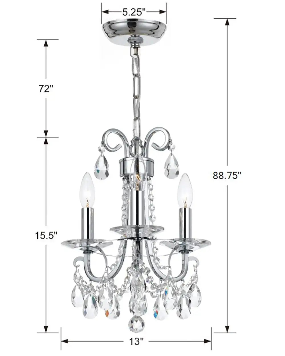 CRYSTORAMA, OTHELLO CHANDELIER, CHANDELIER LIGHT