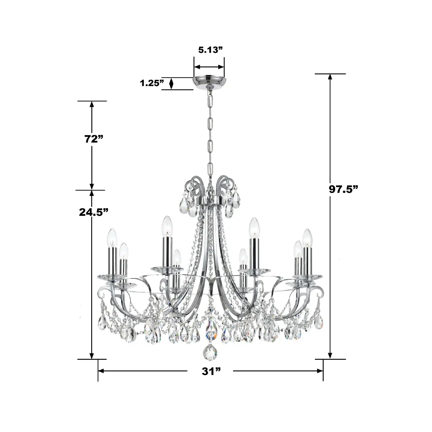 CRYSTORAMA, OTHELLO CHANDELIER, CHANDELIER LIGHT