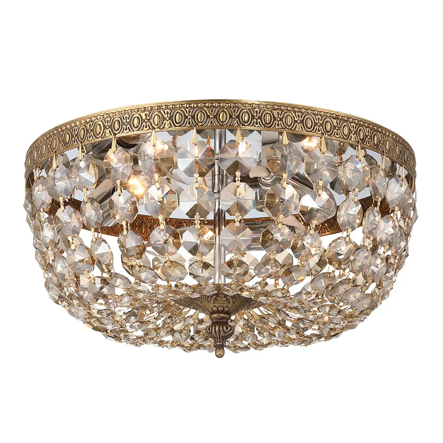 CRYSTORAMA, CRYSTORAMA HAND CUT FLUSH MOUNT, FLUSH MOUNT CEILING LIGHTS