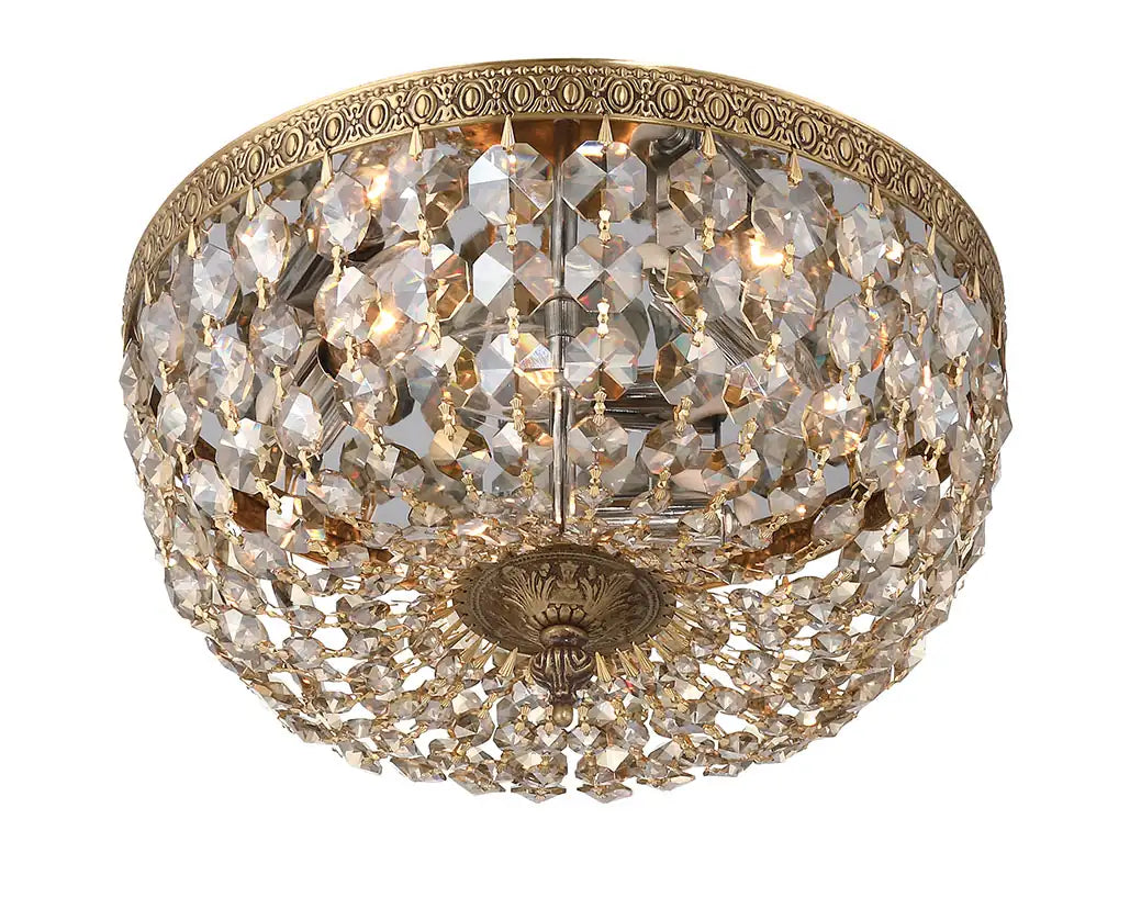 CRYSTORAMA, CRYSTORAMA HAND CUT FLUSH MOUNT, FLUSH MOUNT CEILING LIGHTS
