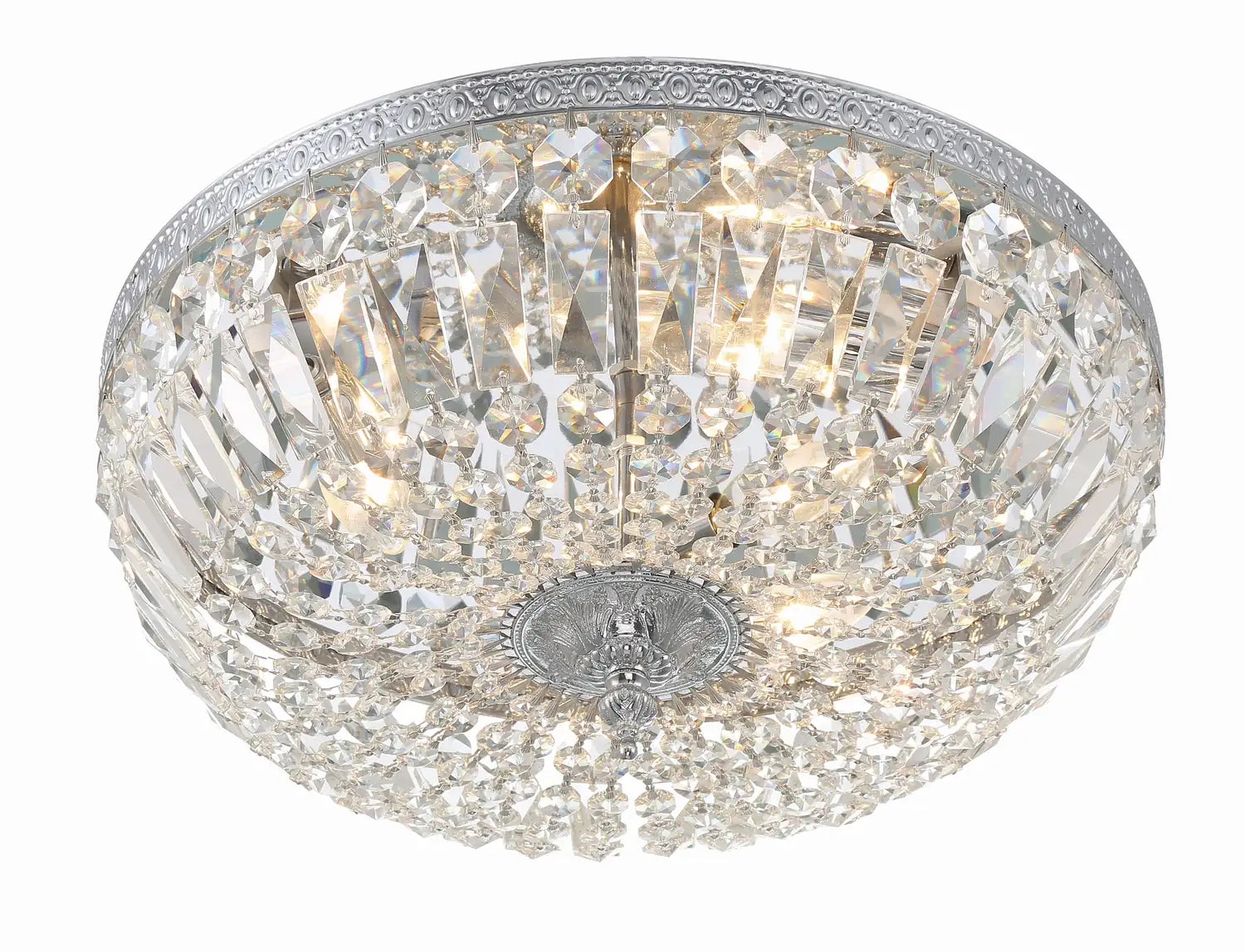 CRYSTORAMA, CRYSTORAMA CLEAR HAND CUT FLUSH MOUNT, FLUSH MOUNT CEILING LIGHTS