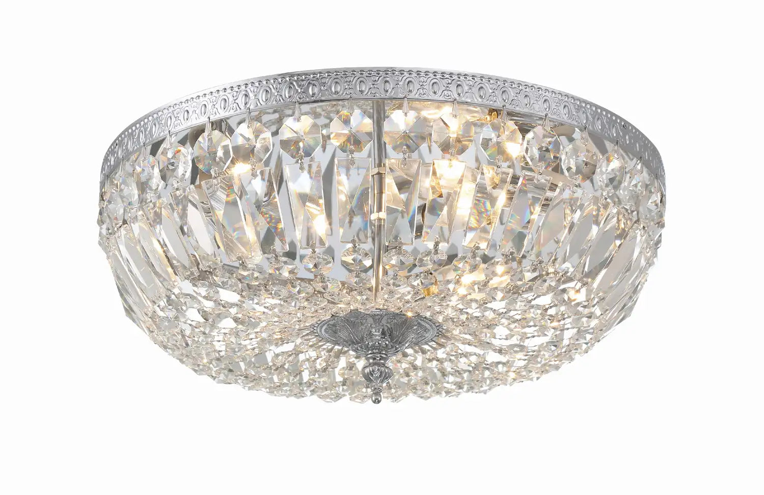 CRYSTORAMA, CRYSTORAMA CLEAR HAND CUT FLUSH MOUNT, FLUSH MOUNT CEILING LIGHTS