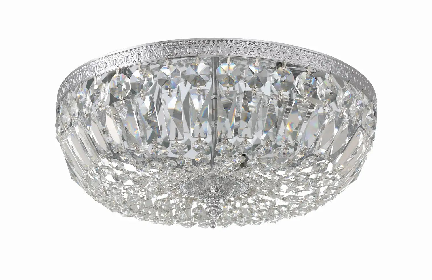 CRYSTORAMA, CRYSTORAMA CLEAR HAND CUT FLUSH MOUNT, FLUSH MOUNT CEILING LIGHTS