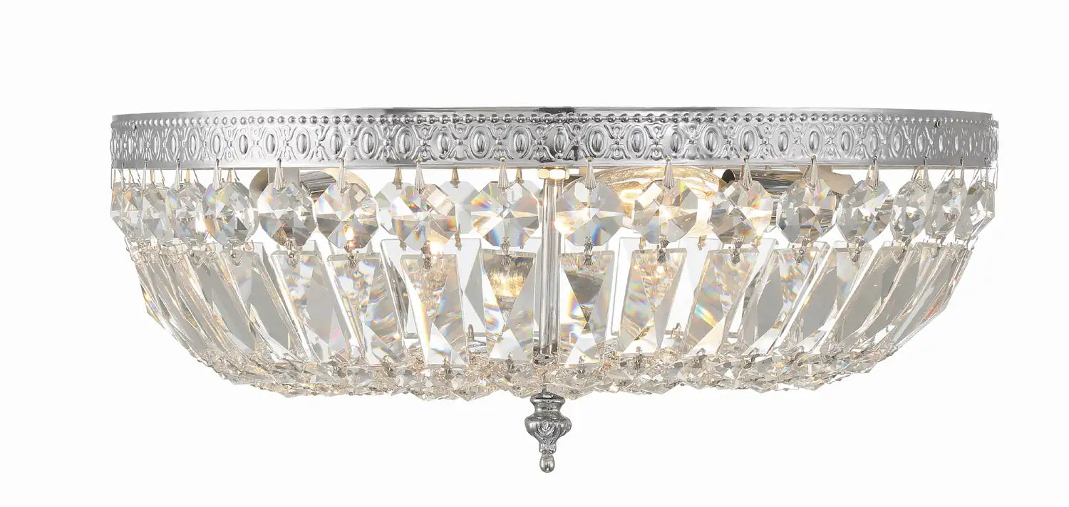 CRYSTORAMA, CRYSTORAMA CLEAR HAND CUT FLUSH MOUNT, FLUSH MOUNT CEILING LIGHTS