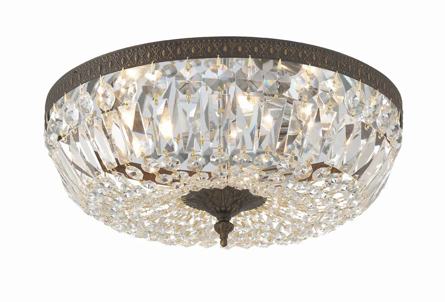 CRYSTORAMA, CRYSTORAMA CLEAR HAND CUT FLUSH MOUNT, FLUSH MOUNT CEILING LIGHTS
